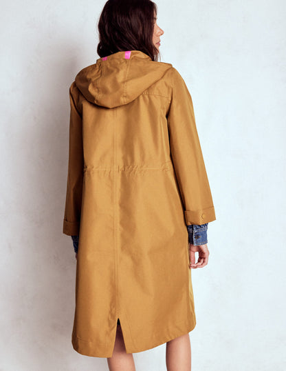 Longline Rain Mac-Hazelnut Brown-2