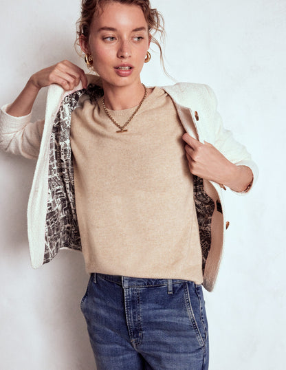 Hampstead Textured Blazer-Cream Texture-5