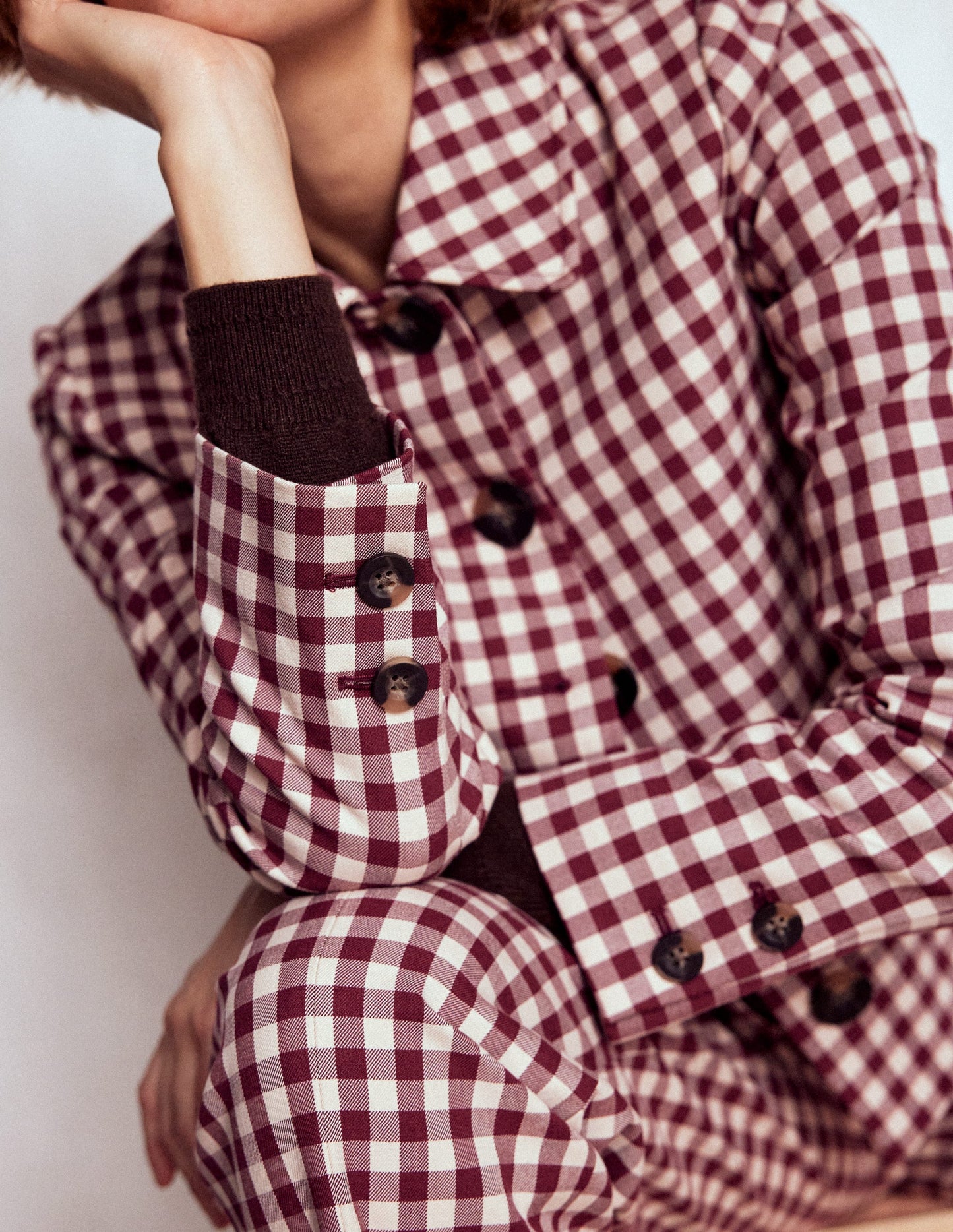 Knightsbridge Gingham Jacket-Chestnut Gingham