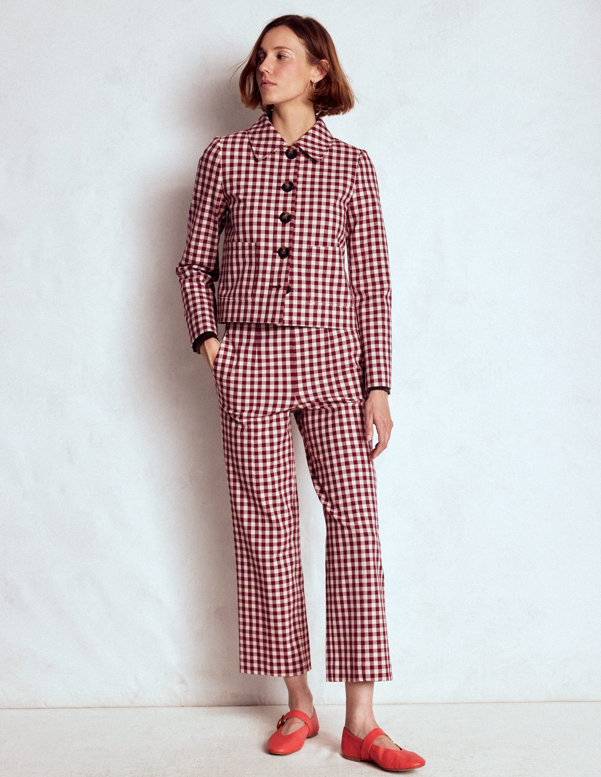 Knightsbridge Gingham Jacket-Chestnut Gingham-6