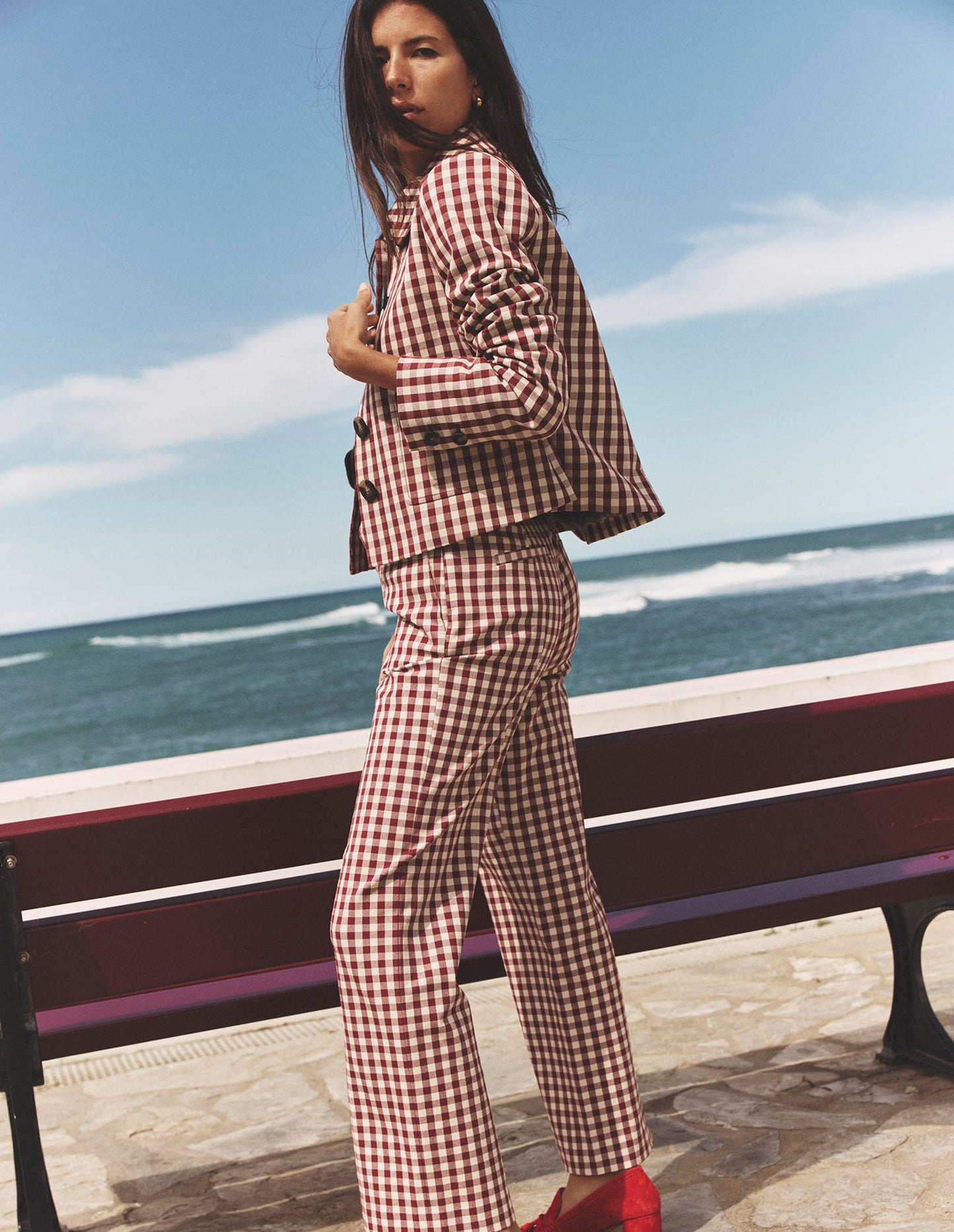 Knightsbridge Gingham Jacket-Chestnut Gingham