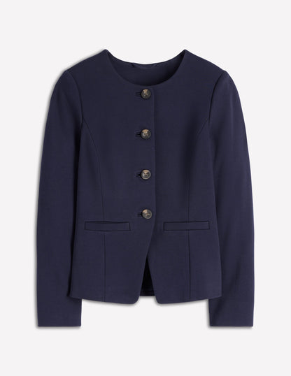 Hampstead Ponte Twill Blazer-Navy-6