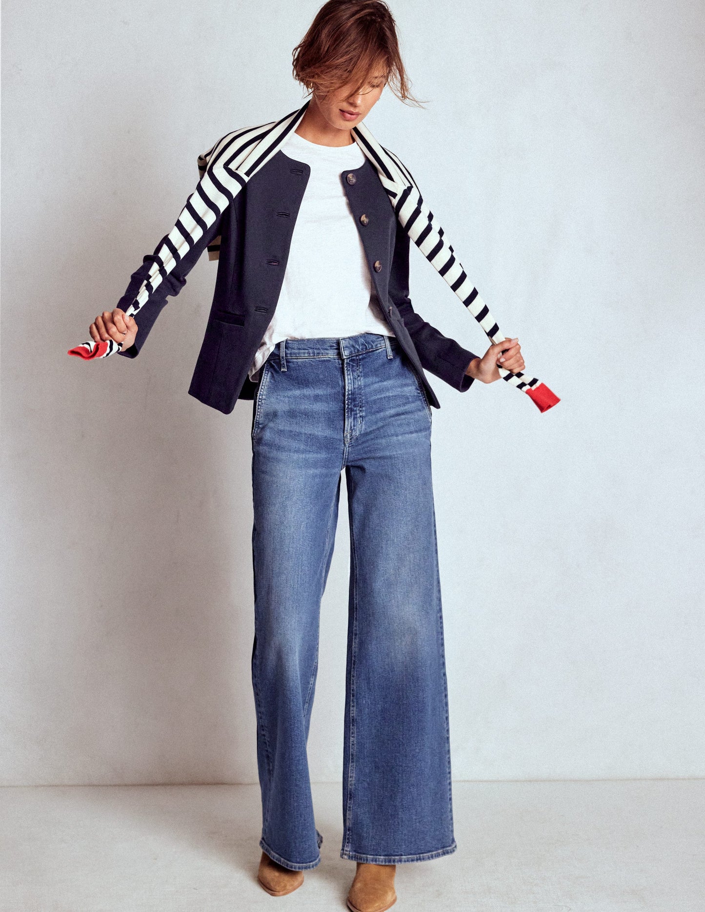 Hampstead Ponte Twill Blazer-Navy