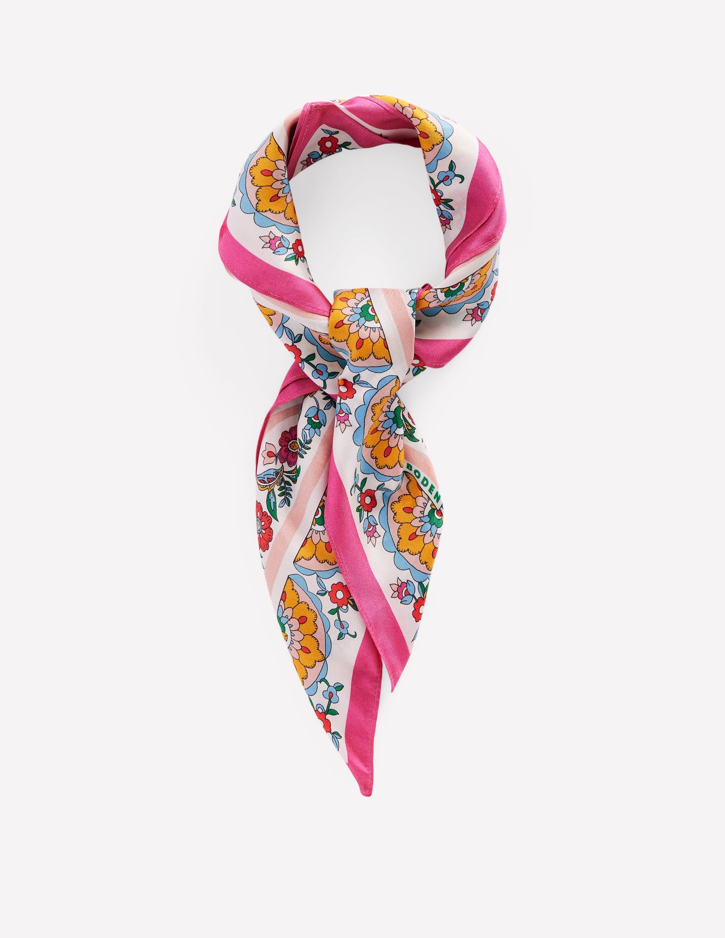 Silk Square Scarf-Multi, Botanical Paisley