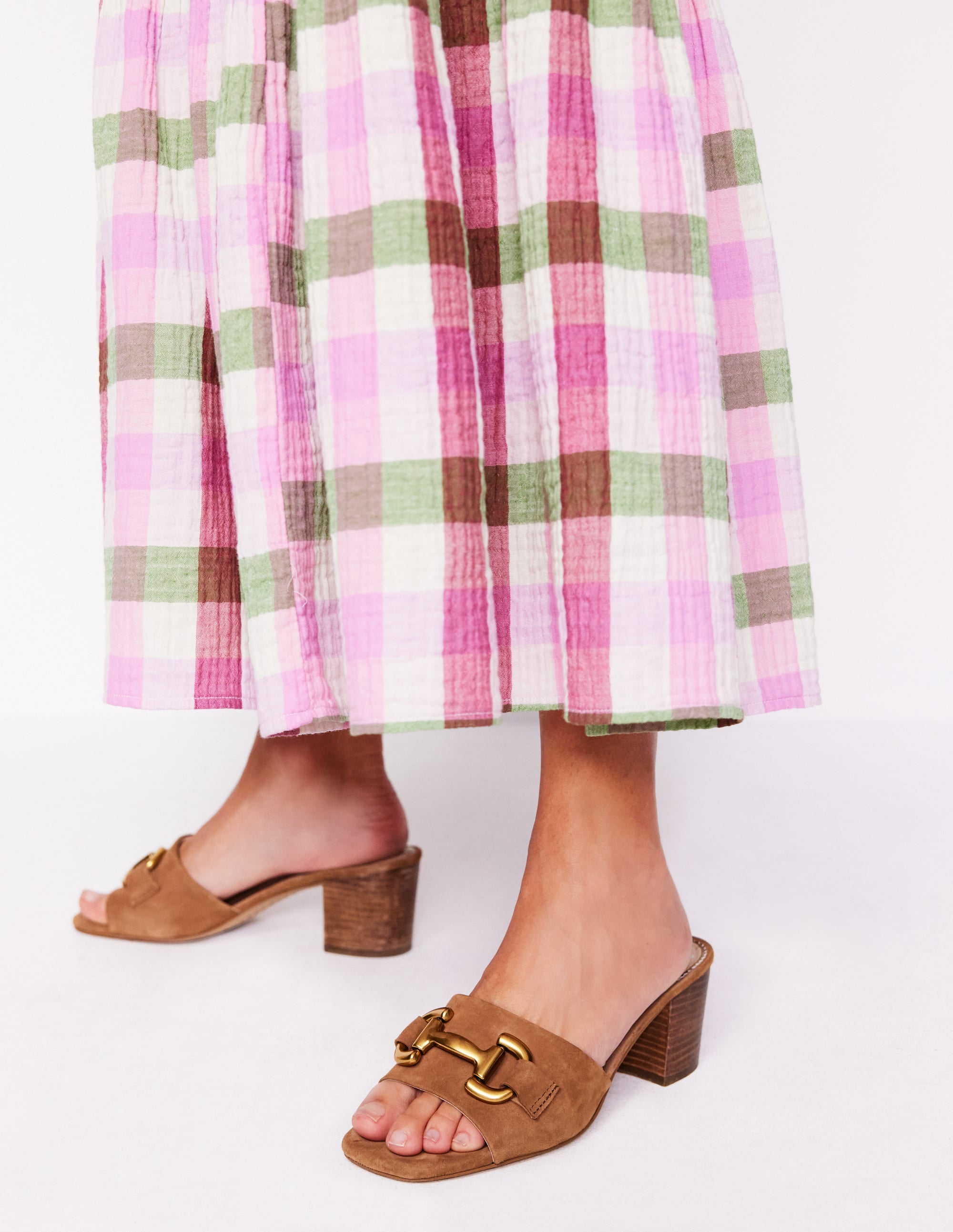 Iris Snaffle Heeled Mules-Tan - Image 2