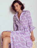Amy Cotton Midi Shirt Dress-Pretty Violet, Deco Palm