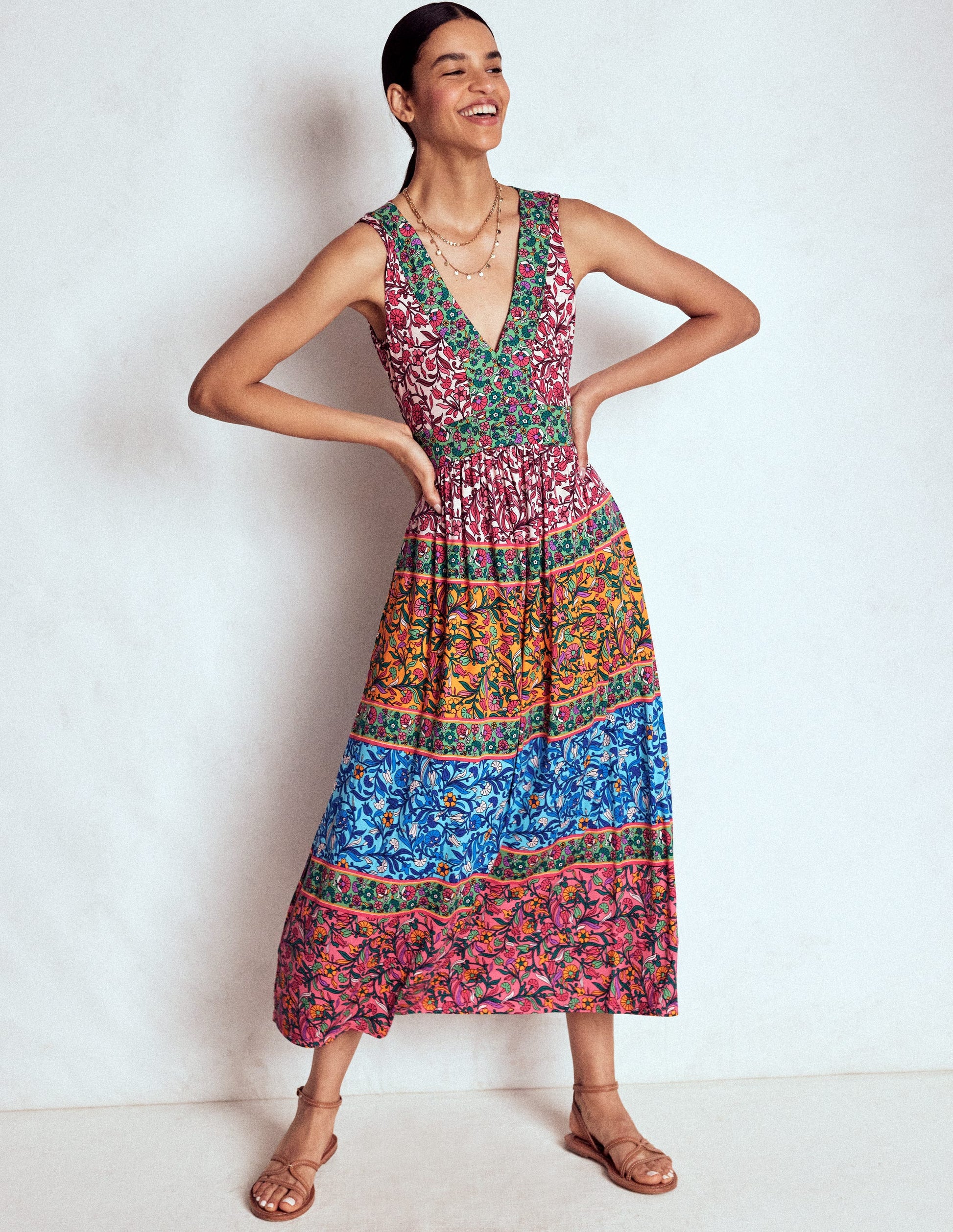 Olympia Jersey Maxi Dress-Multi, Enchanting Vine-1