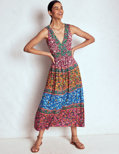 Olympia Jersey Maxi Dress-Multi, Enchanting Vine-1