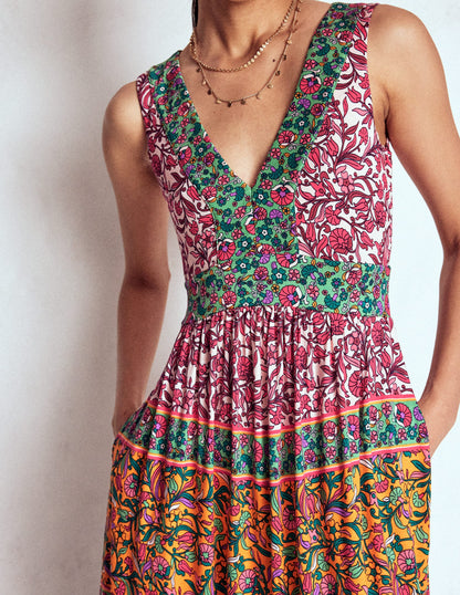 Olympia Jersey Maxi Dress-Multi, Enchanting Vine-2