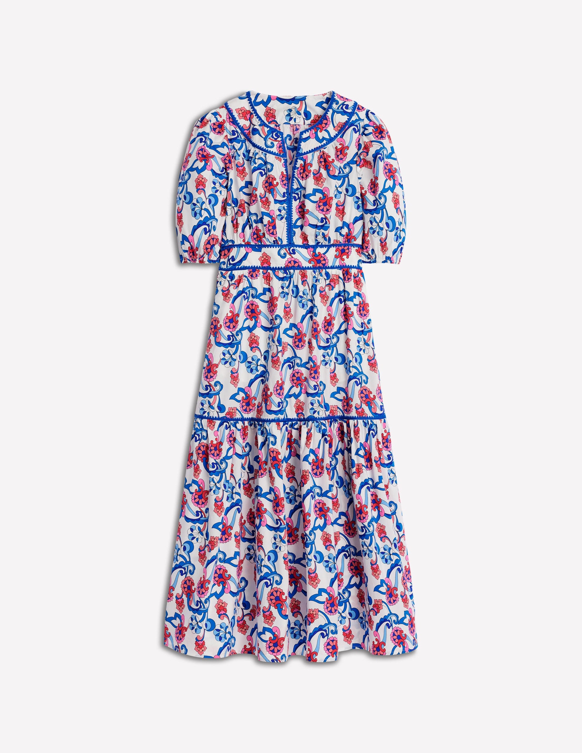 Rhea Embroidered Midi Dress-Ivory, Foliage Trail-8