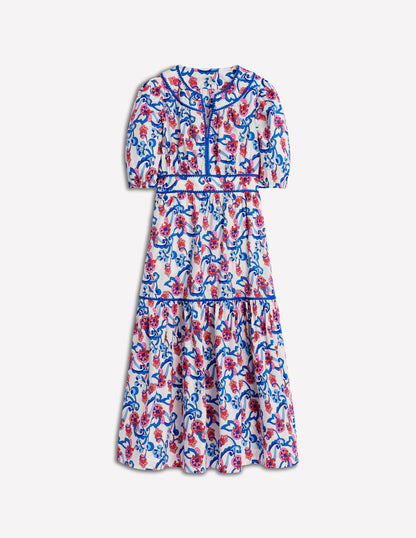 Rhea Embroidered Midi Dress-Ivory, Foliage Trail-8