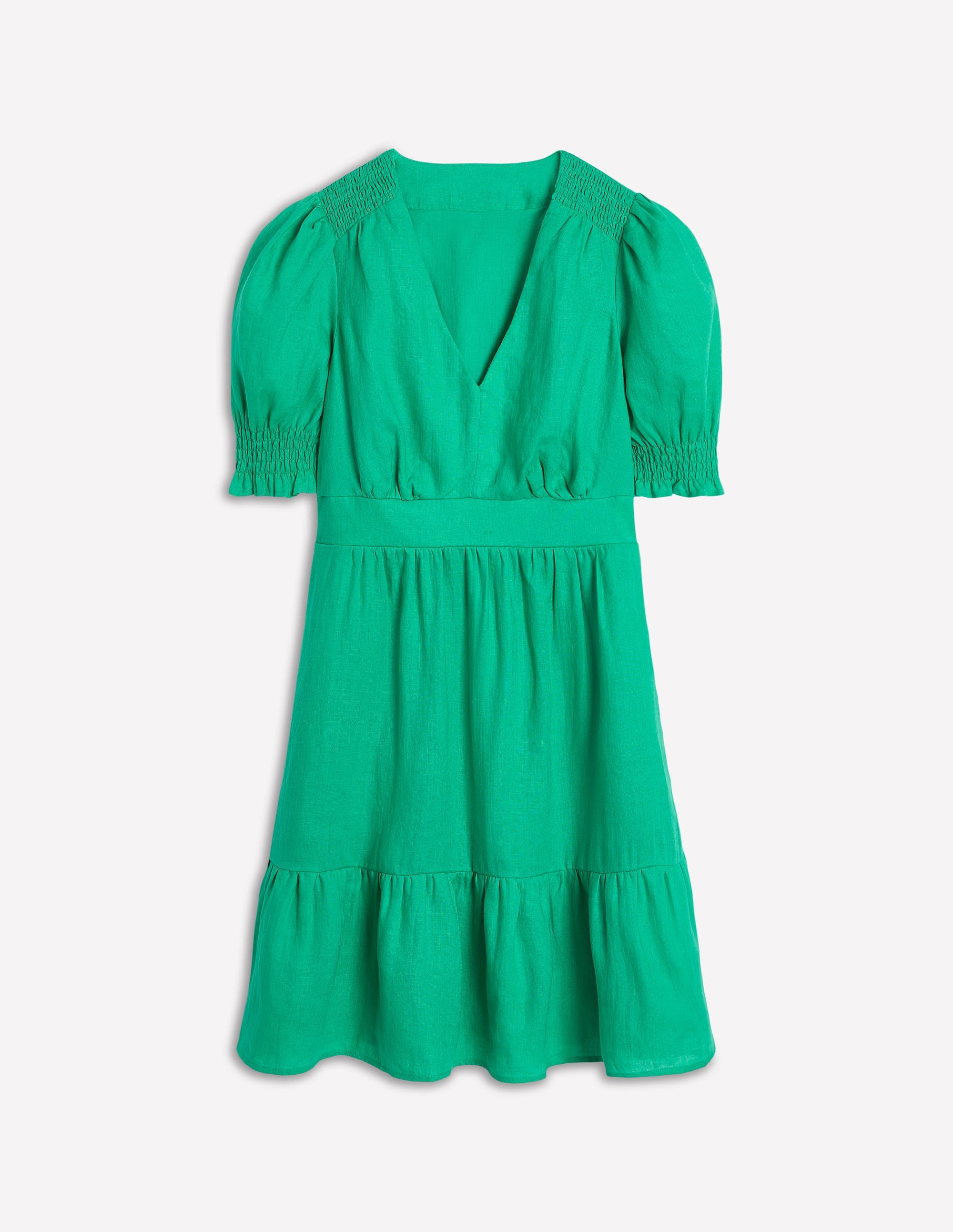 Anna Linen Short Dress-Aquamarine Blue - Image 5