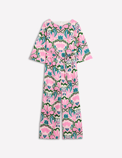 Kimono Sleeve Jumpsuit-Meadowsweet Pink, Freesia-7