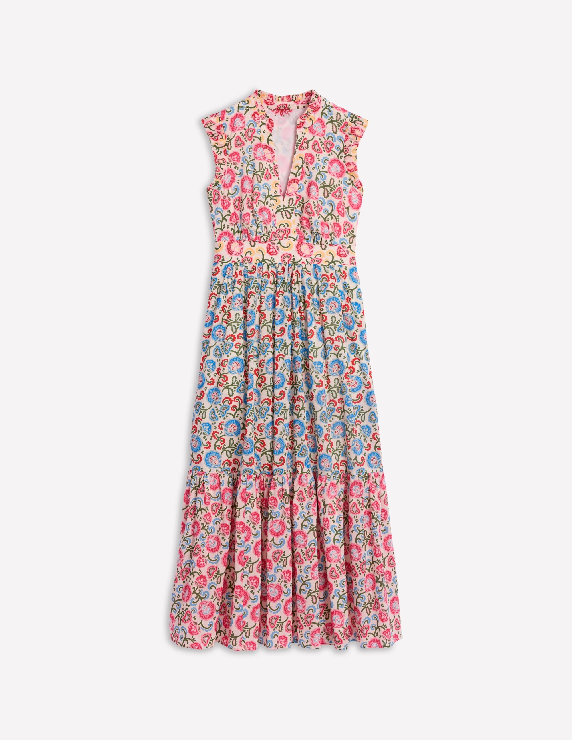 Wren Tiered Midi Dress-Ivory, Garden Vine - Image 6