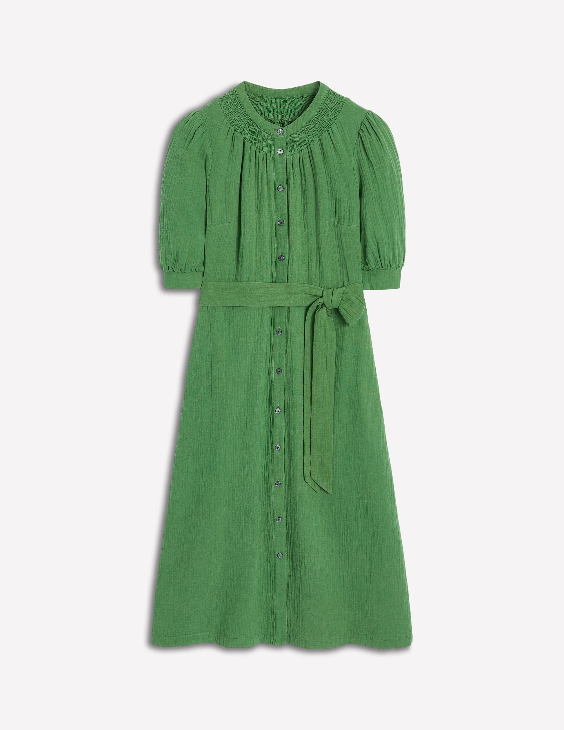 Ada Double Cloth Midi Dress-Paradise Green-5