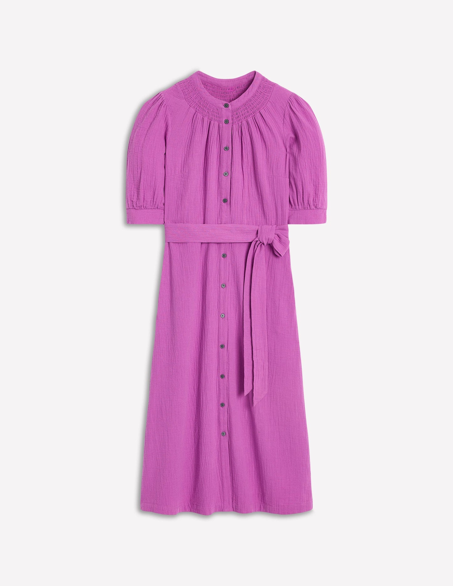 Ada Double Cloth Midi Dress-Foxglove Purple