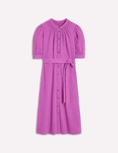 Ada Double Cloth Midi Dress-Foxglove Purple-5