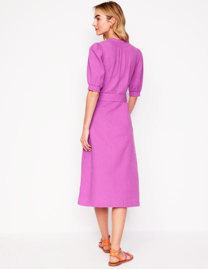 Ada Double Cloth Midi Dress-Foxglove Purple-3