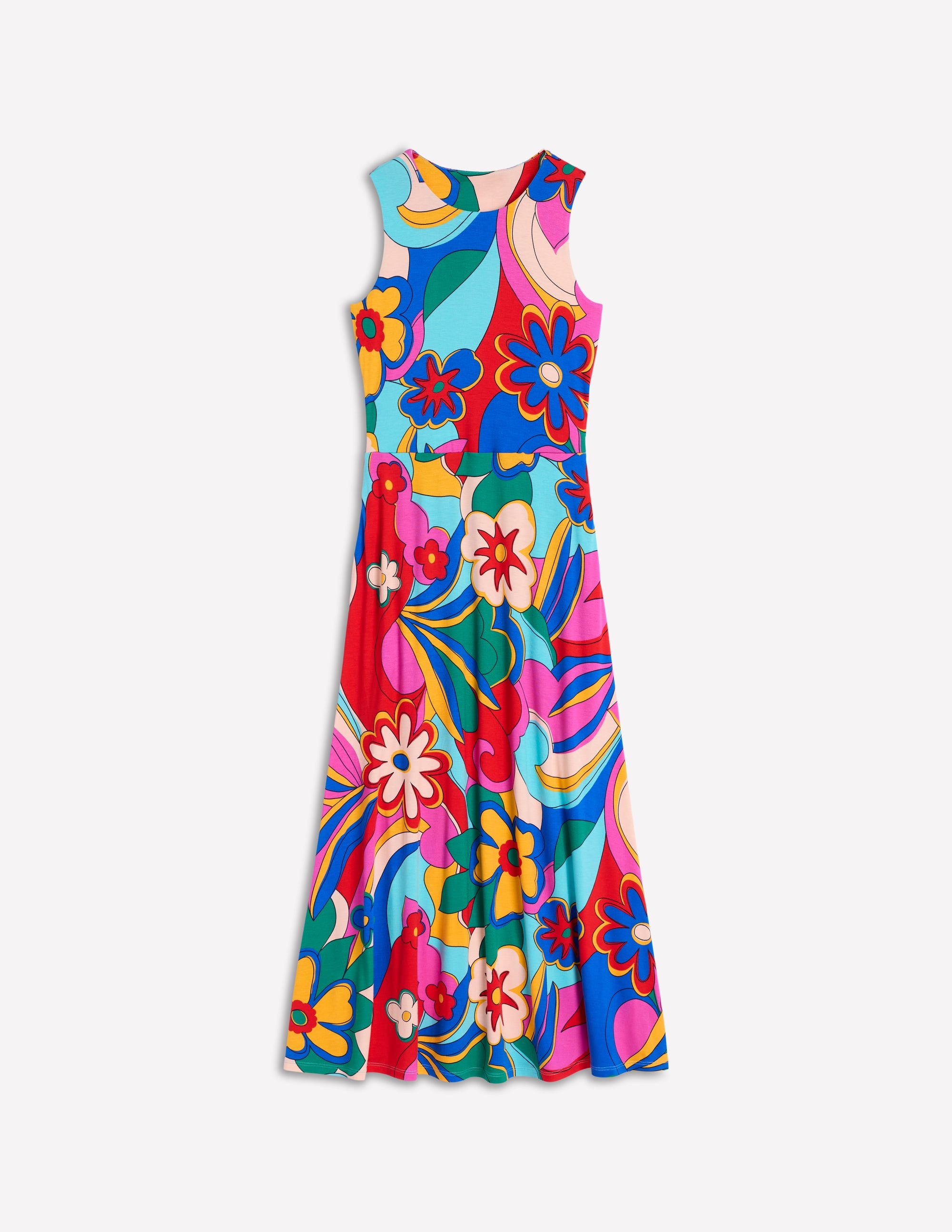 Grown On Tie Trapeze Dress-Multi, Blossomy Pop - Image 6