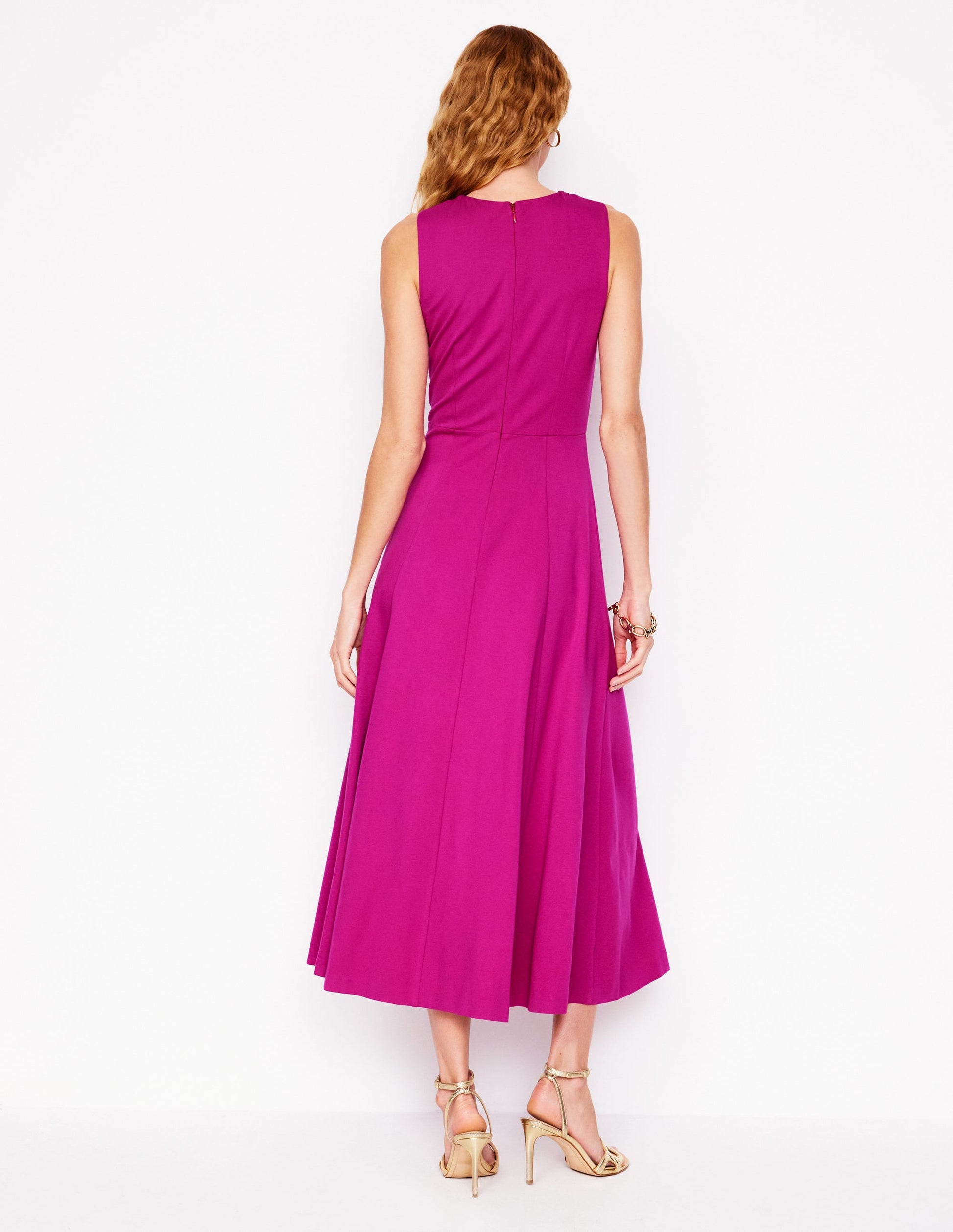 Cross Front Ponte Dress-Fuchsia | Boden USA Cross Front Ponte Dress-Fuchsia | Boden USA