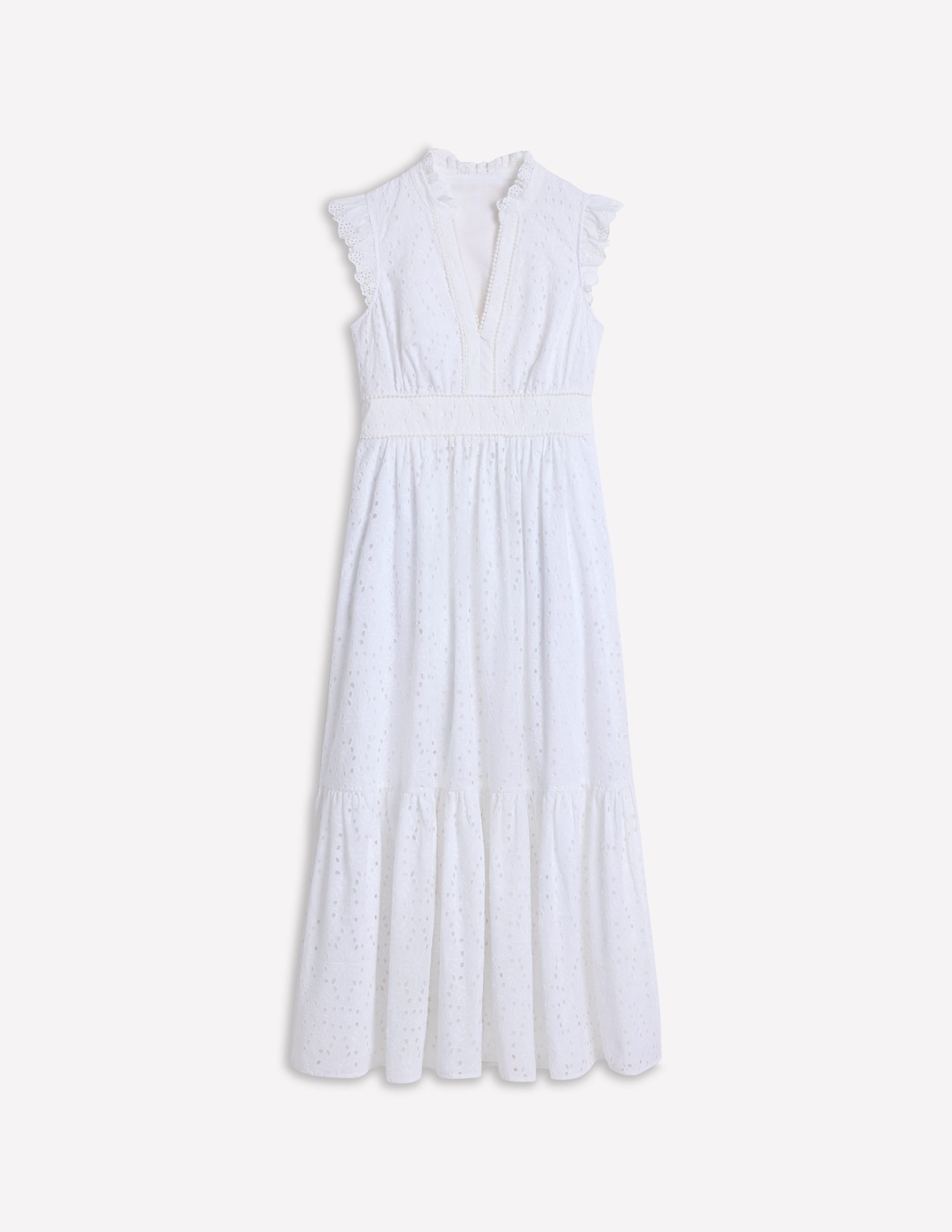 Wren Broderie Midi Dress-Ivory, Broderie - Image 5