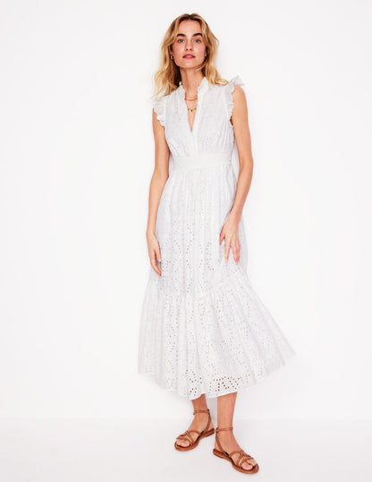 Wren Broderie Midi Dress-Ivory, Broderie-4