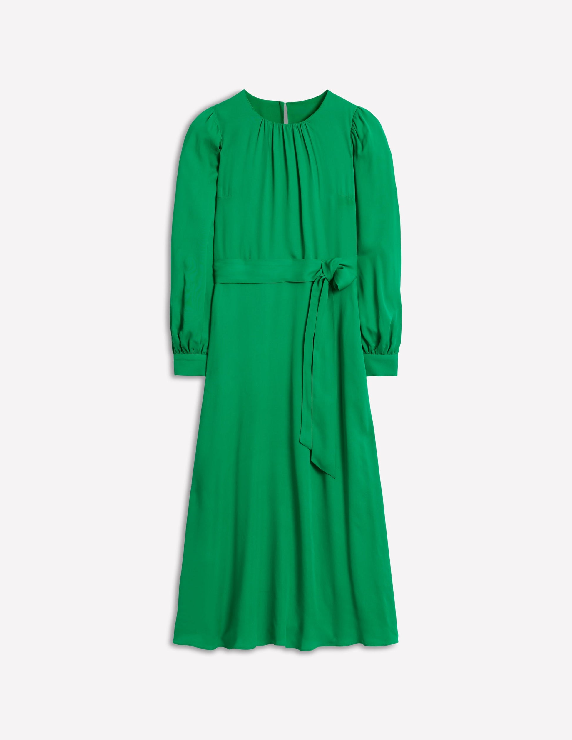Blouson Sleeve Midi Dress-Rich Emerald Blouson Sleeve Midi Dress-Rich Emerald