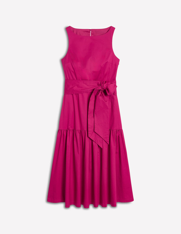 Deep Tier Fit & Flare Dress-Cherry Jam