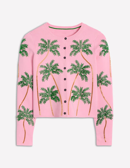 Embellished  Cardigan-Soft Pink-6