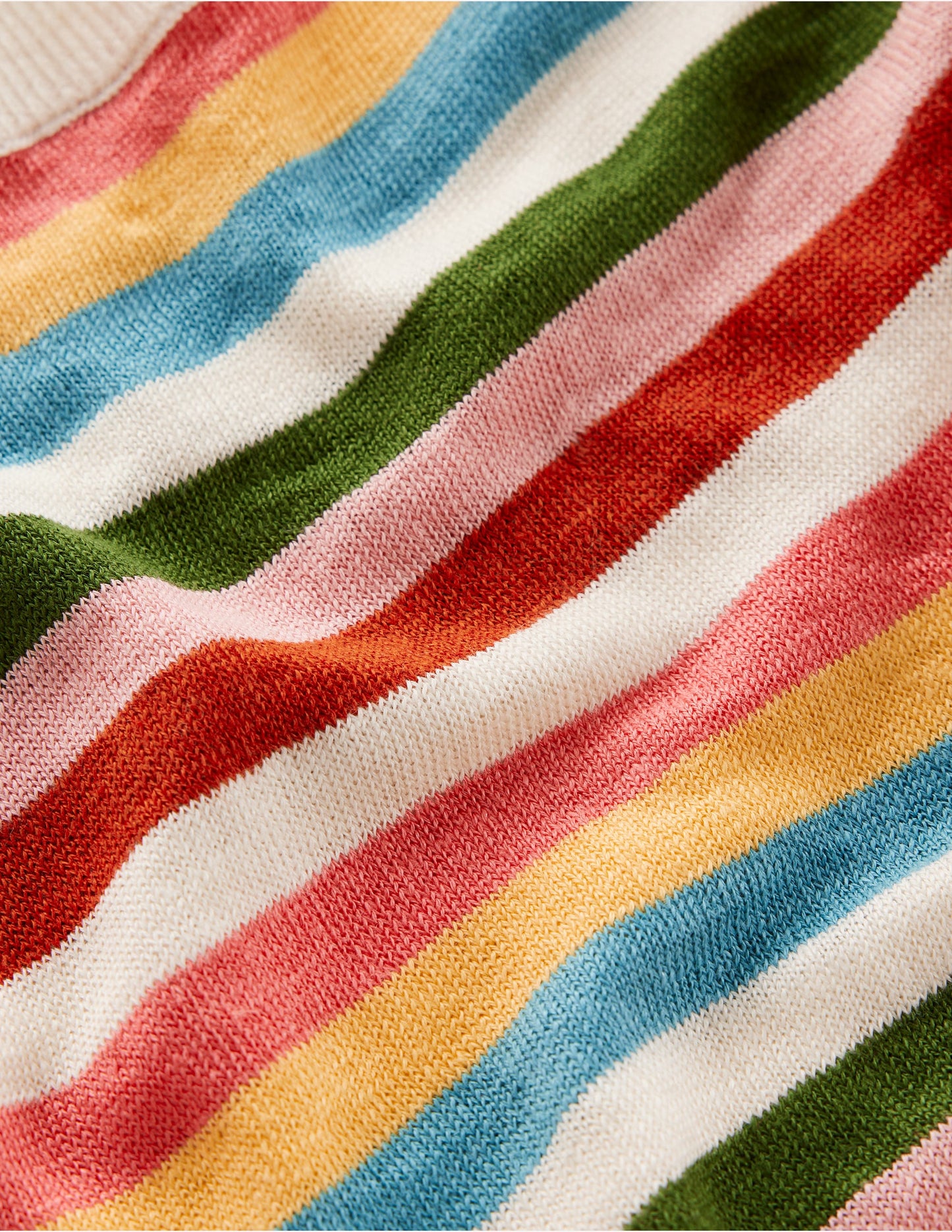 Liv Boat Neck Linen T-Shirt-Soft Multistripe Small