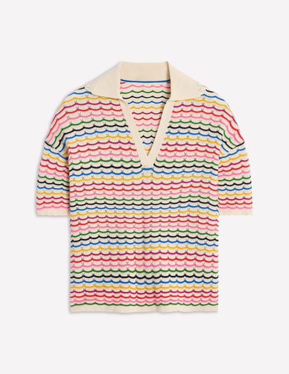 Collared Henley Sweater-Multi, Rainbow-5