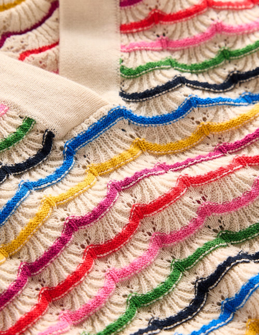 Collared Henley Sweater-Multi, Rainbow - Image 6