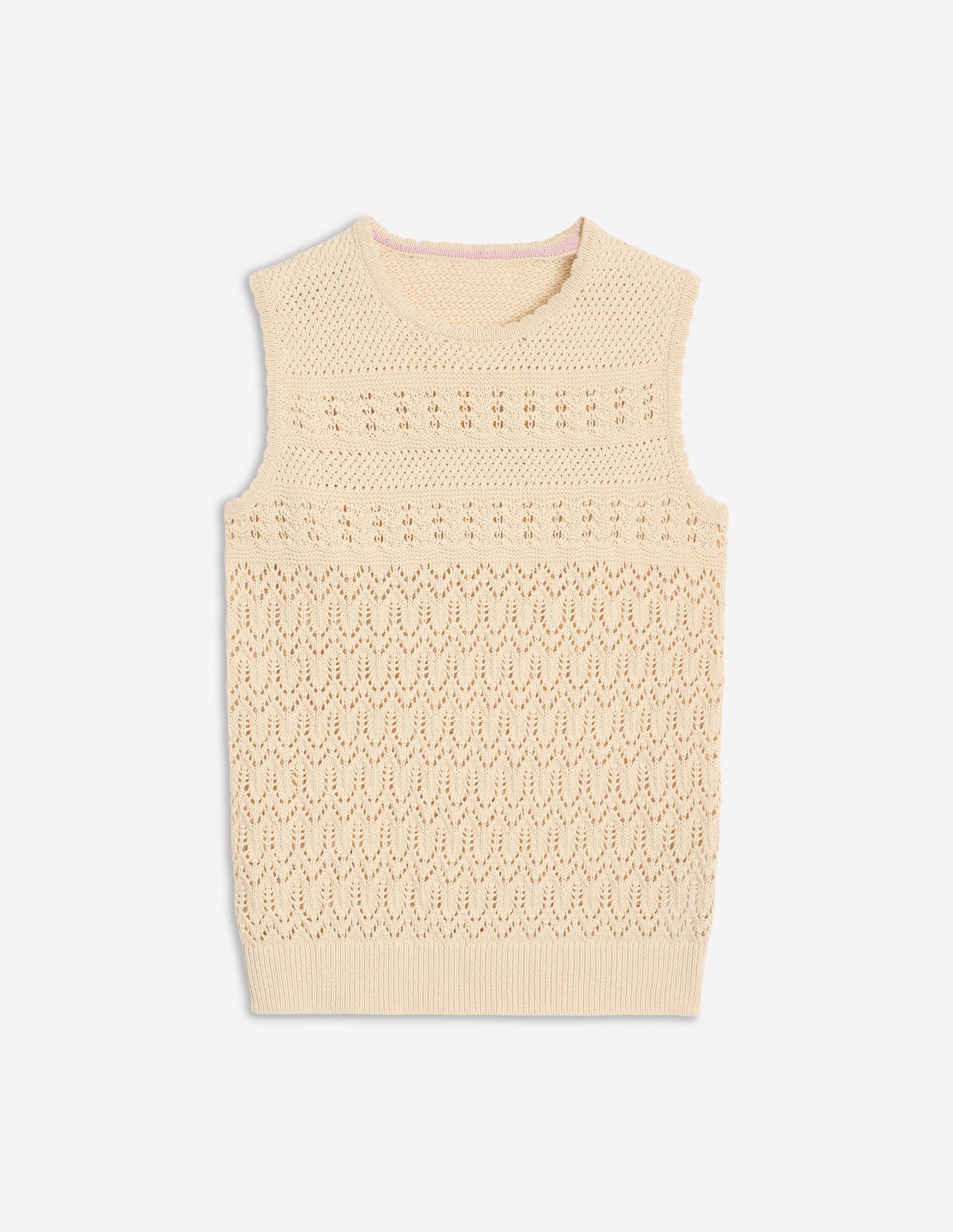 Cotton Stitch Crew Tank-Warm Ivory-5