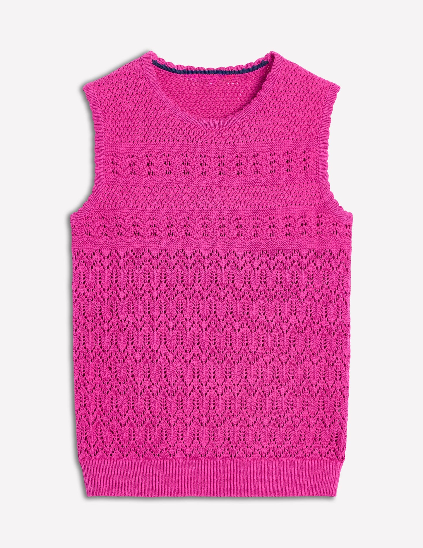 Cotton Stitch Crew Tank-Purple Damson