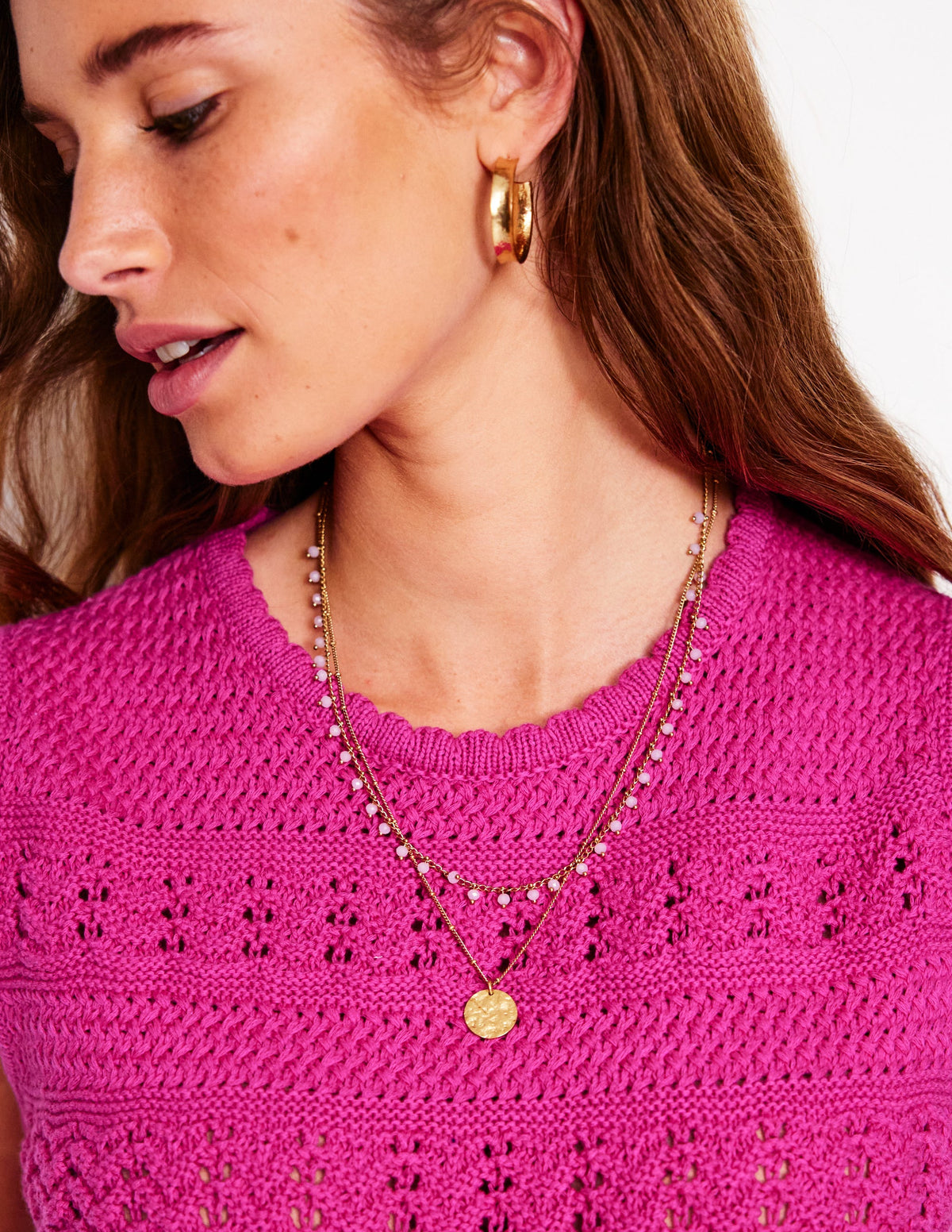 Cotton Stitch Crew Tank-Purple Damson - Image 2