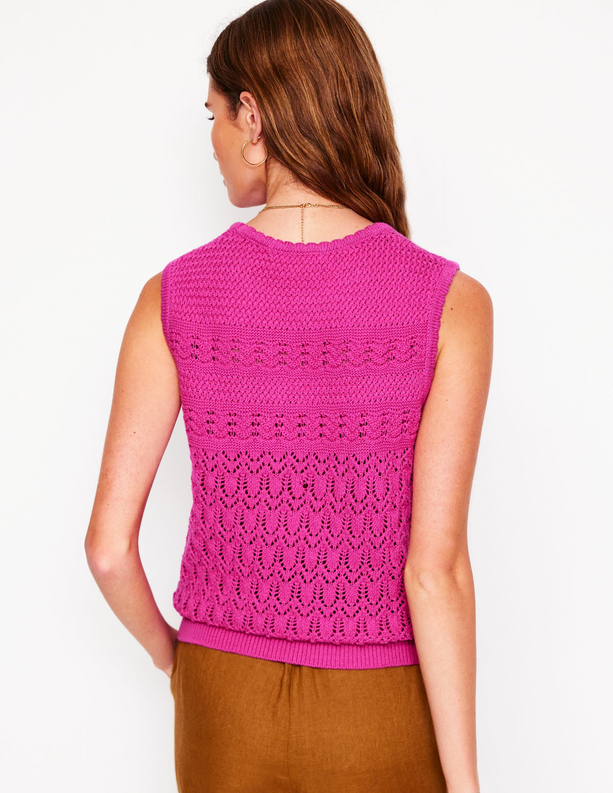 Cotton Stitch Crew Tank-Purple Damson - Image 3