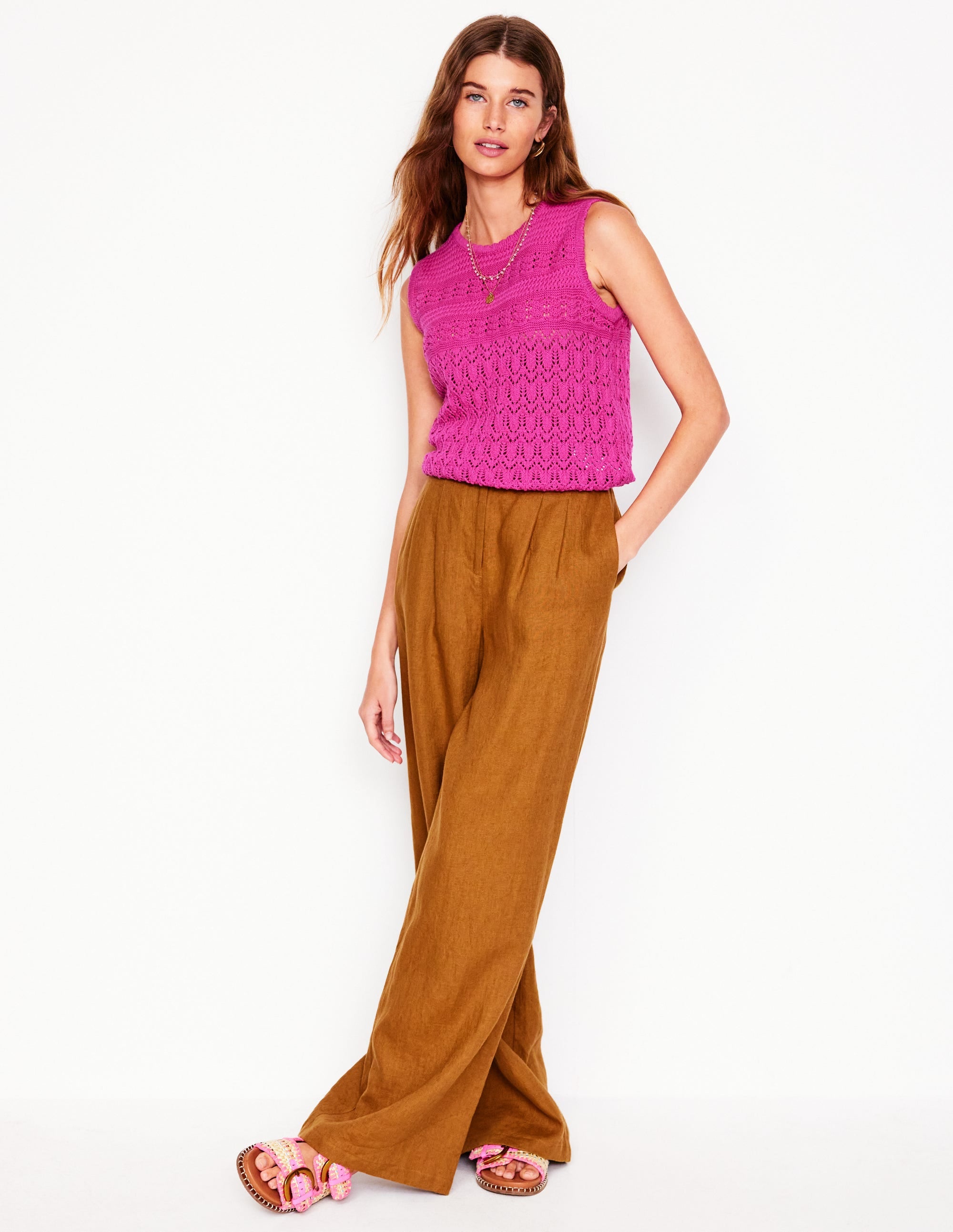 Cotton Stitch Crew Tank-Purple Damson - Image 4