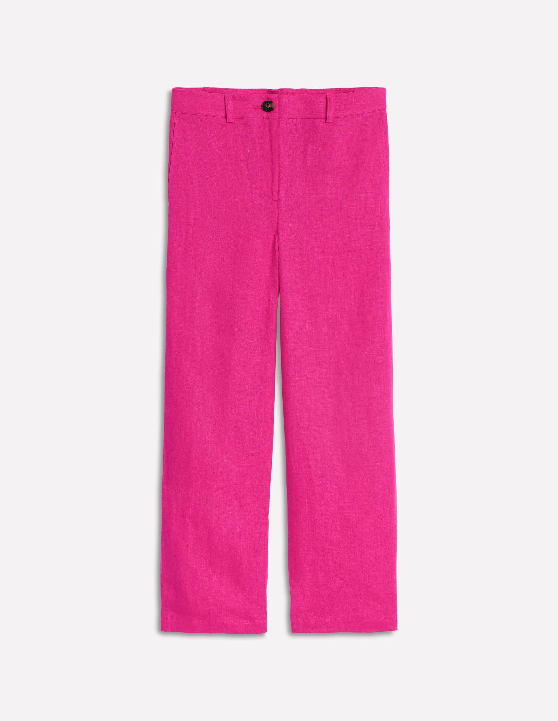 Westbourne Crop Linen Pants-Pink Peony-5