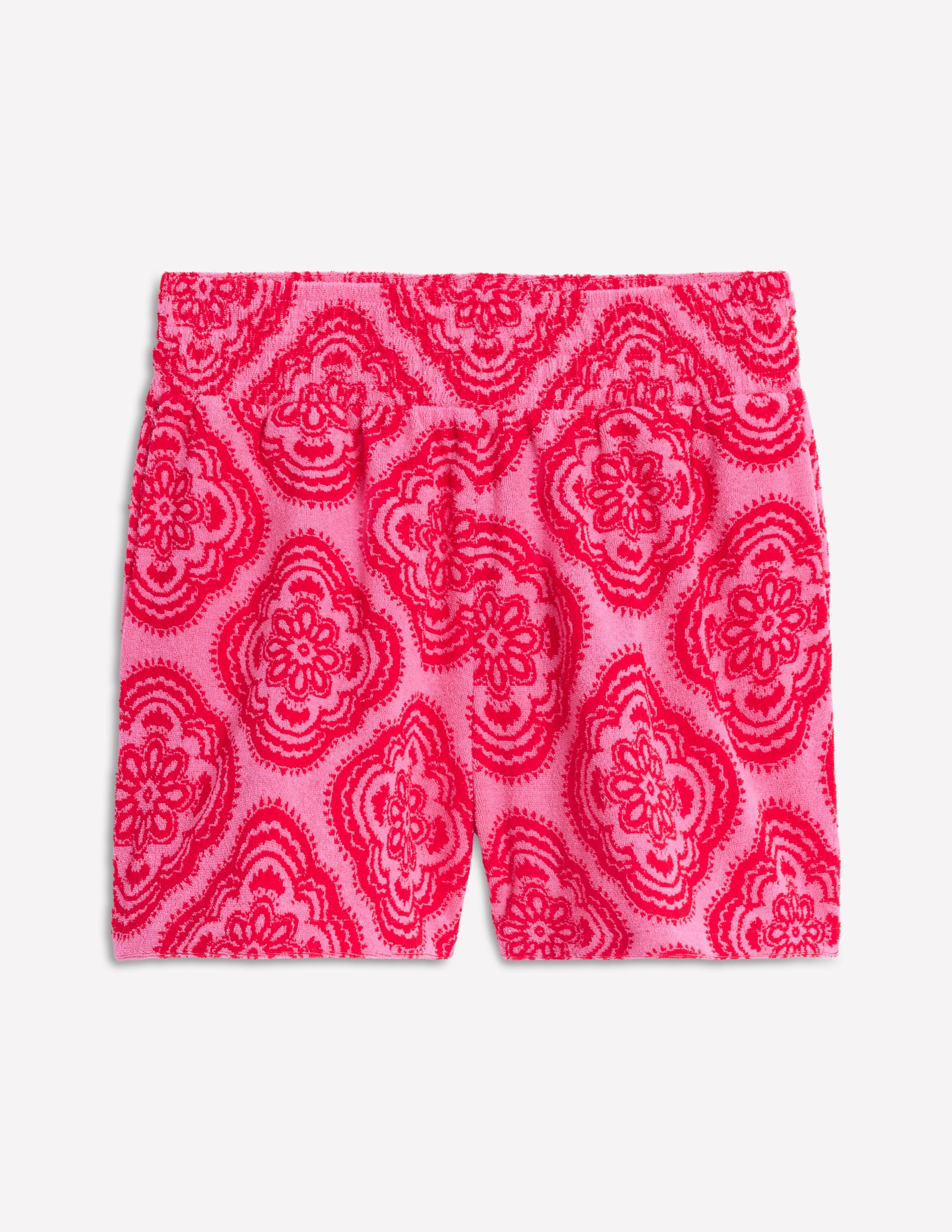 Smocked Towelling Short-Pink Rose, Botanic Blush - Image 6