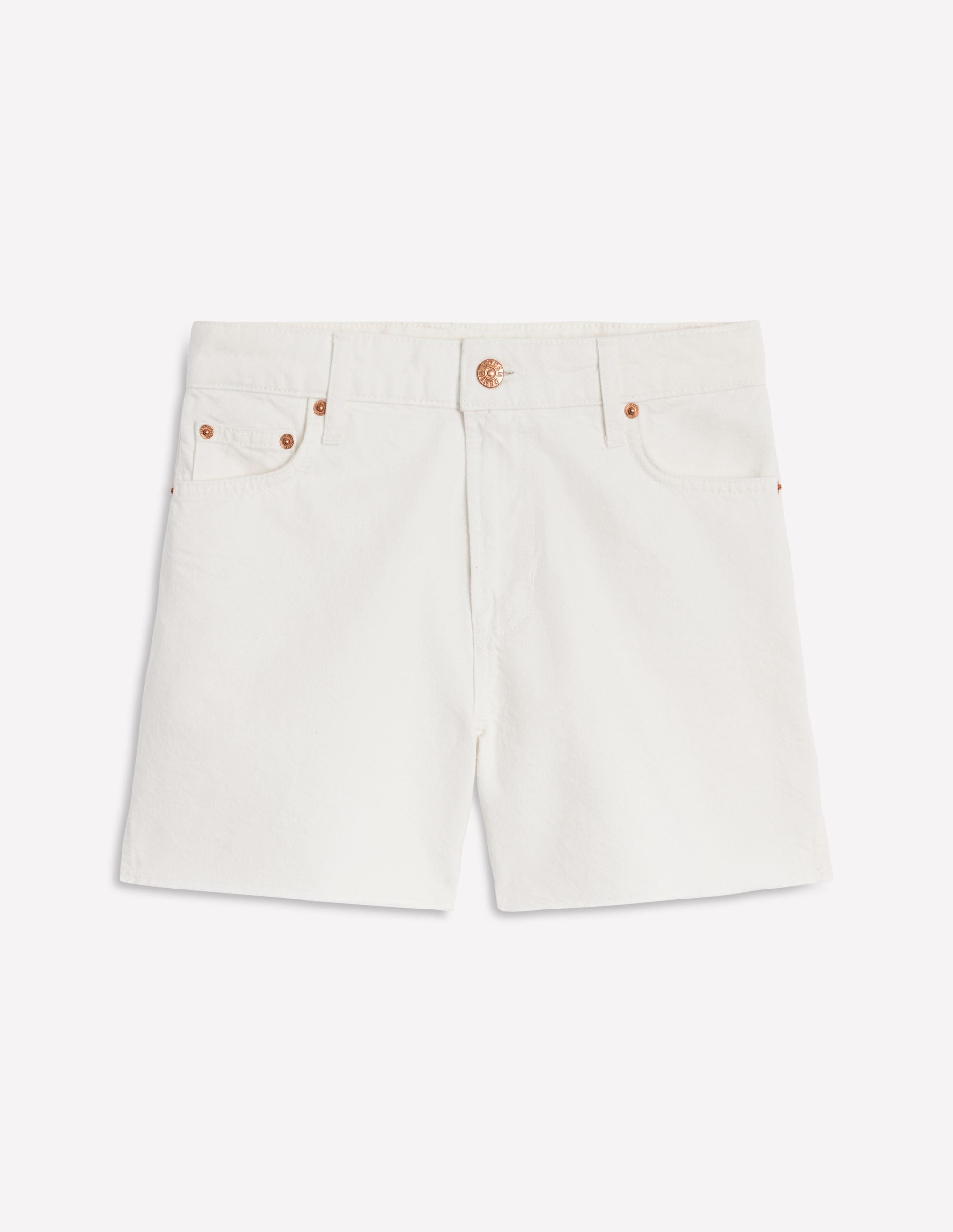 Cut Off Denim Shorts-White | Boden USA