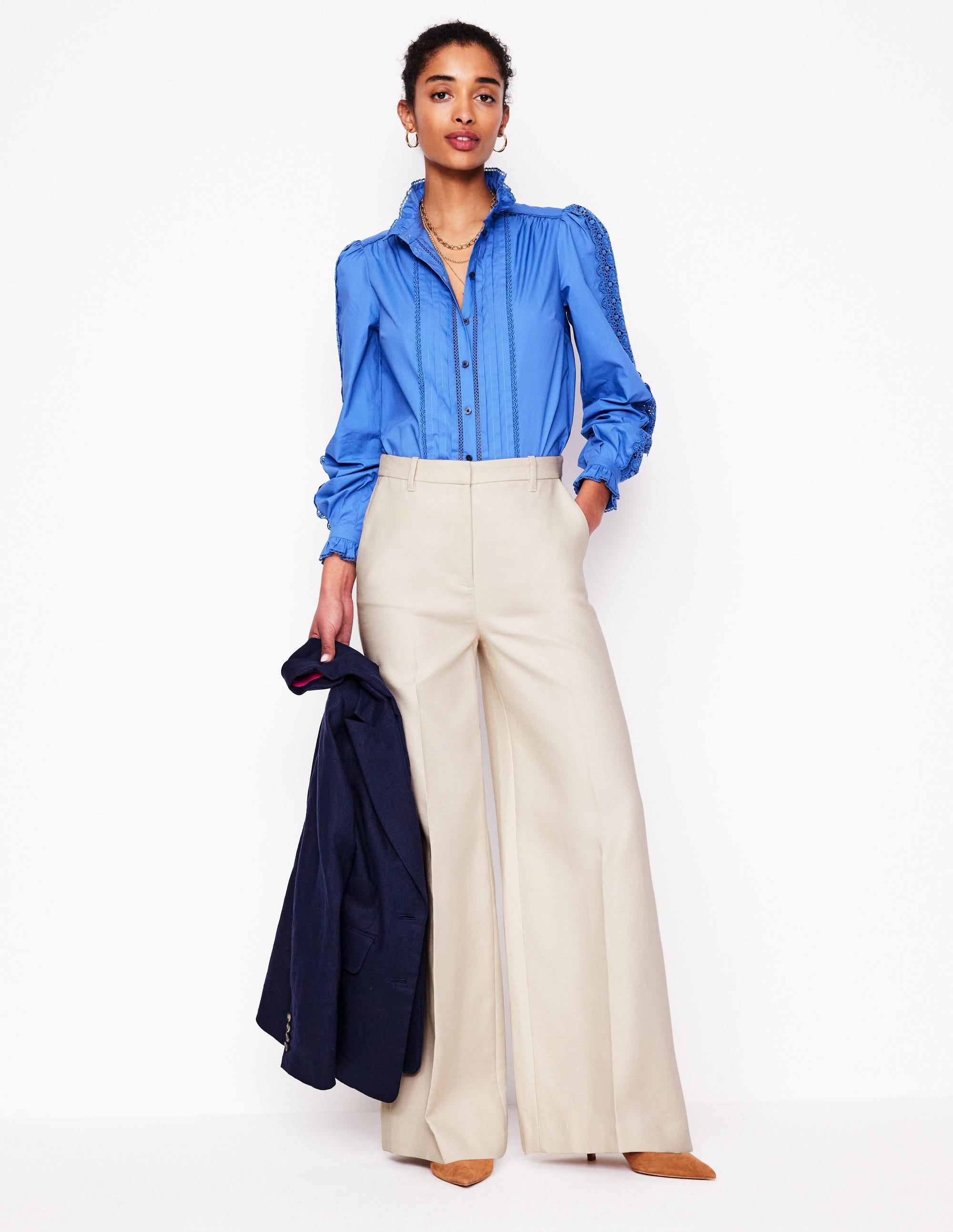 Wide Flare Pants-Sandpiper Beige - Image 1
