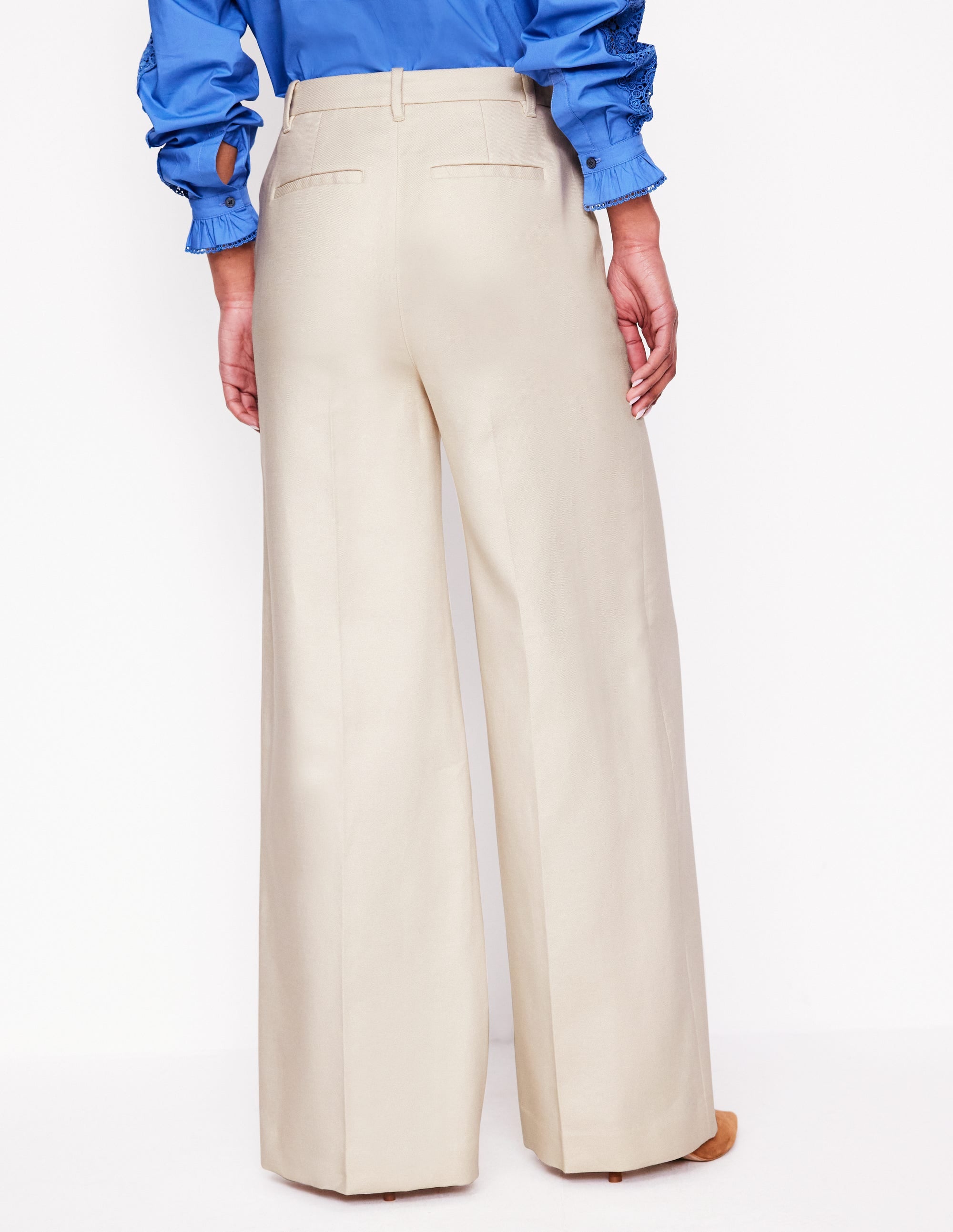Wide Flare Pants-Sandpiper Beige - Image 3