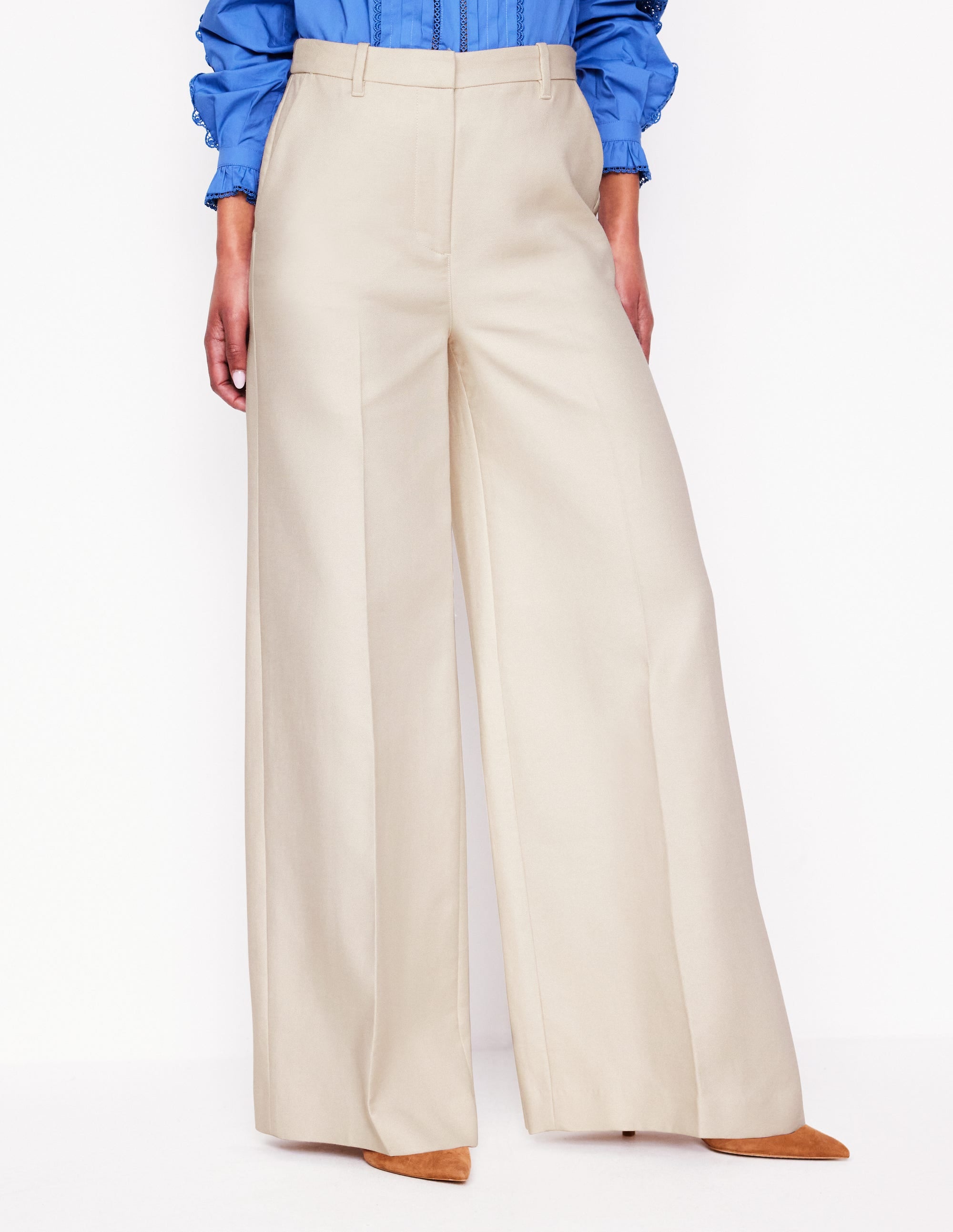 Wide Flare Pants-Sandpiper Beige - Image 5