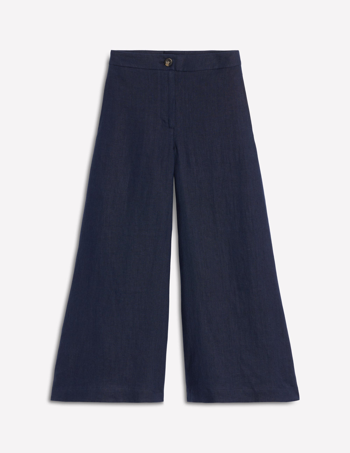 Wide Crop Linen Pants-Navy - Image 6