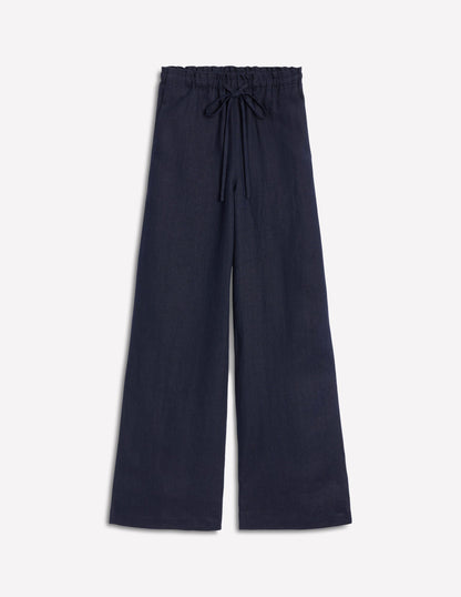 Islington Linen Pants-Navy-6