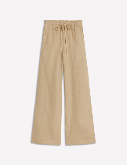 Islington Linen Pants-Oatmeal-6