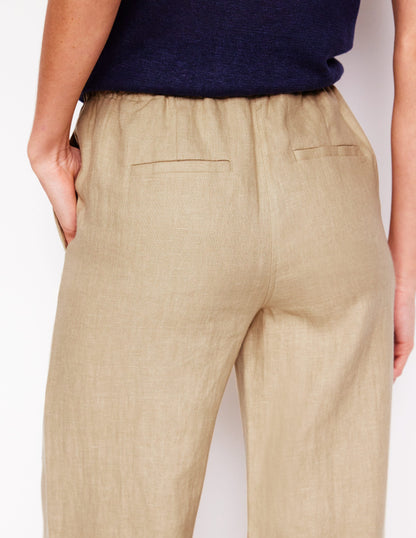 Islington Linen Pants-Oatmeal-2