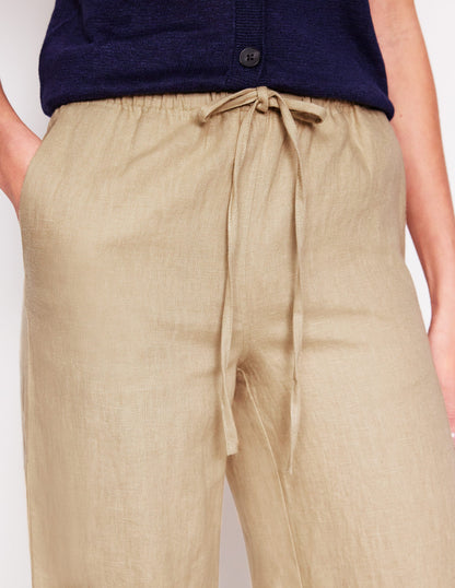 Islington Linen Pants-Oatmeal-3