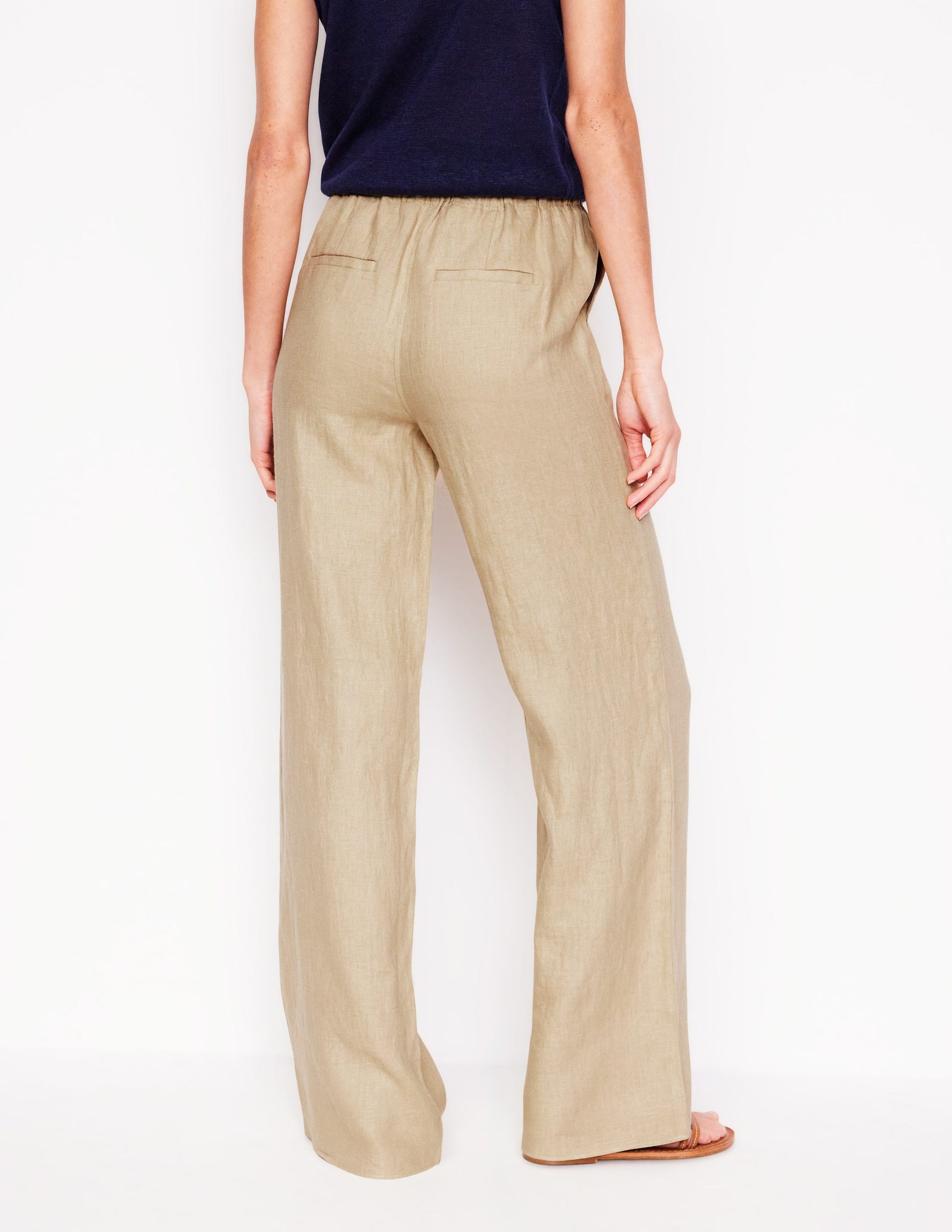 Islington Linen Pants-Oatmeal-4