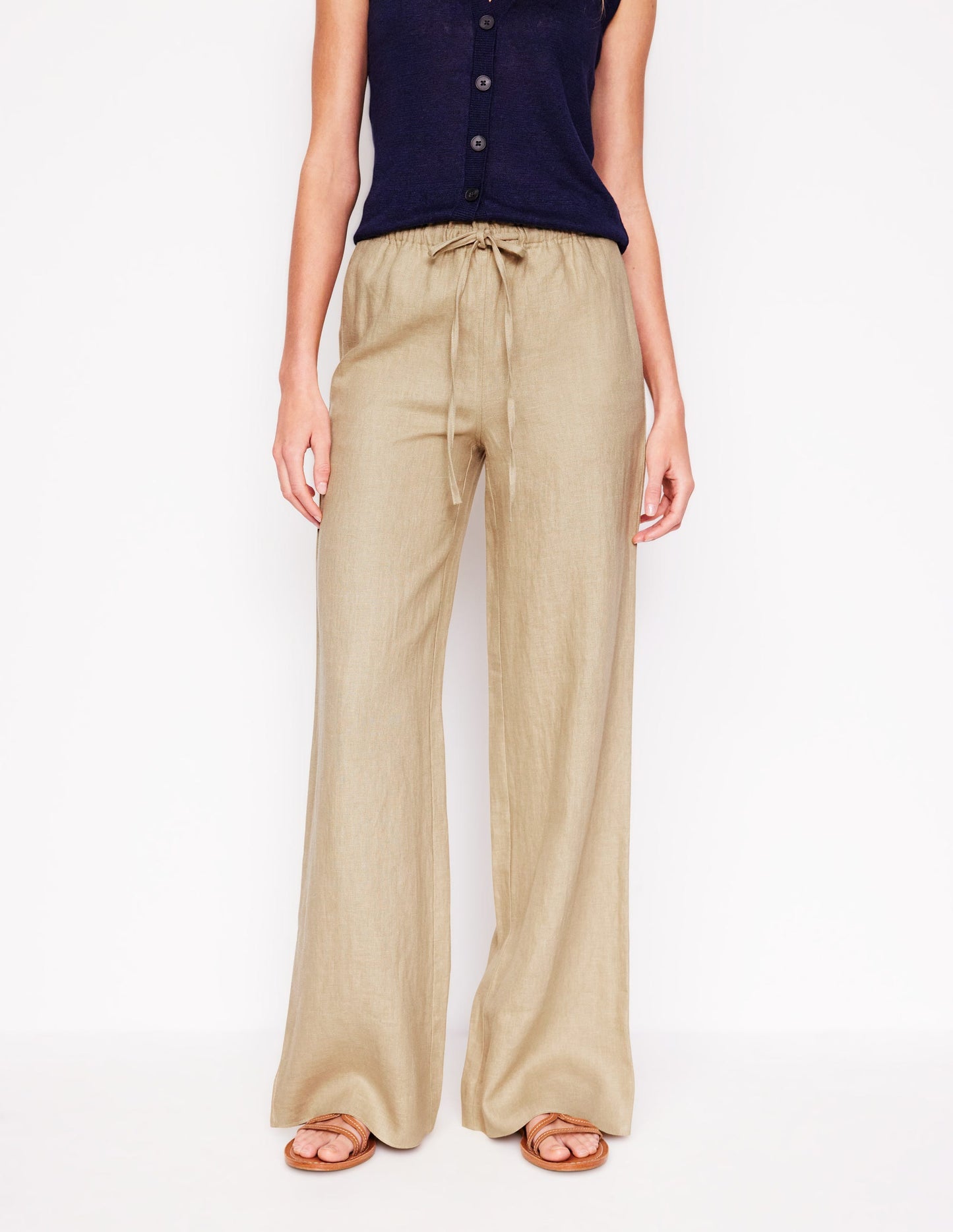 Islington Linen Pants-Oatmeal